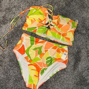 Old Navy Orange, Lime & Yellow Kids Two-Piece Bikini Set